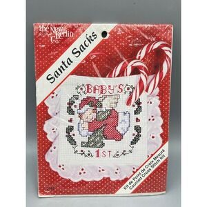 Santa Sacks Babys 1st Christmas Counted Cross Stitch Kit 3140